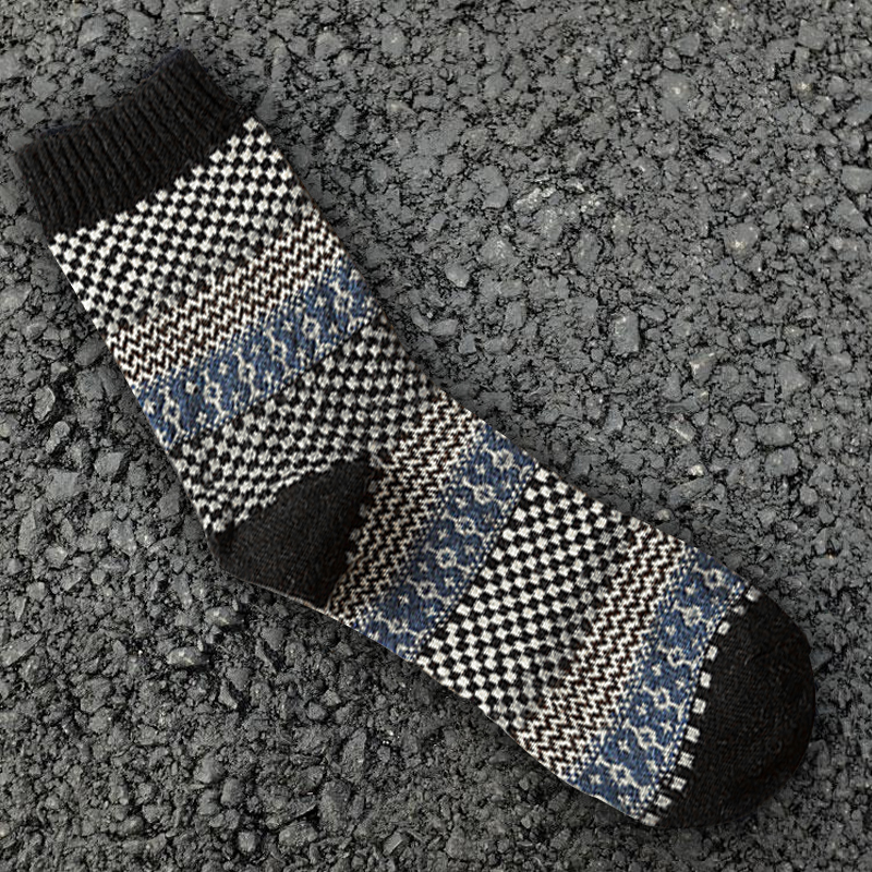 Wholesale-1 Pair Winter Mens Socks Warm Thick Wool Sokken Mixture ANGORA Cashmere Casual Dress Sport Socks calcetines hombre Cheap Z1