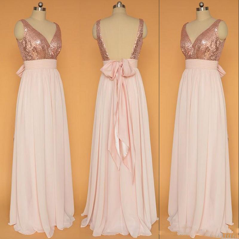 Real Image Cheap Sequins Chiffon Bridesmaid Dresses Sash Ruched V-Neck Wedding Guest Dresses Floor Length Backless Bridesmaids Dress
Real Image Cheap Sequins Chiffon Bridesmaid Dresses Sash Ruched V-Neck Wedding Guest Dresses Floor Length Backless Bridesmaids Dress