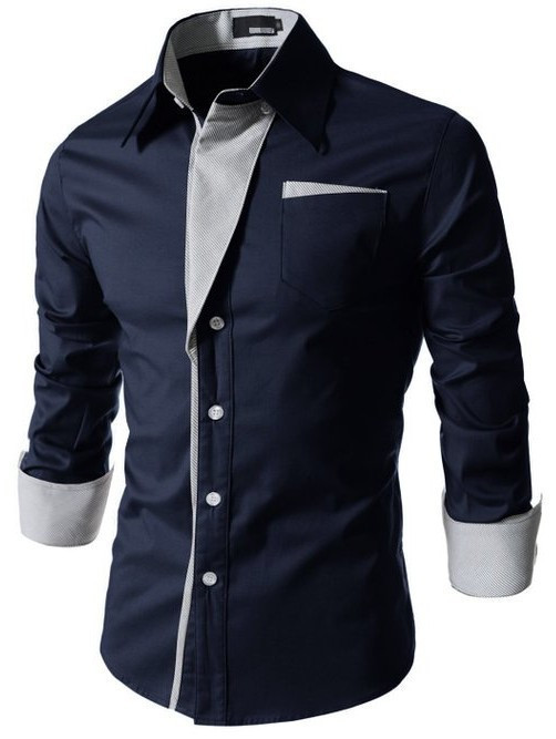 New Mens Formal Business Shirts Casual Slim Long Sleeve Dresse Shirts Camisa Masculina Casual Shirts Asian Size M-4XL