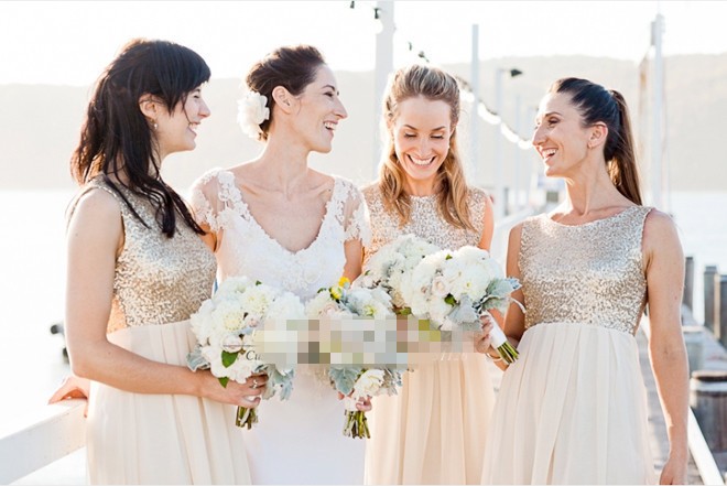 Gold Sequins Bridesmaid Dresses Spring Summer Scoop Neck Sleeveless Plus Size Chiffon Women Formal Dress For Weddings