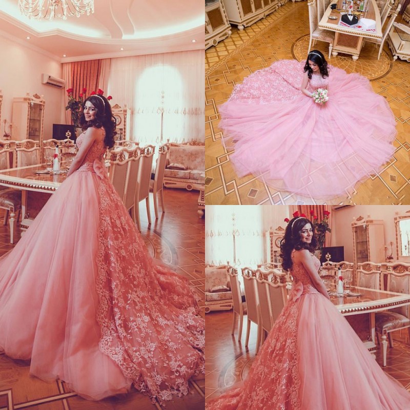 Amazing Pink Lace Sweep Train Wedding Dresses 2017 Summer Sleeveless Tulle A Line Bridal Gowns With Big Bow Custom Made Wedding Vestidos, Red
Amazing Pink Lace Sweep Train Wedding Dresses 2017 Summer Sleeveless Tulle A Line Bridal Gowns With Big Bow Custom Made Wedding Vestidos, Red