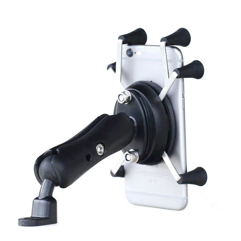 Adjustable Shockproof Mobile Phone Auto Phone Holder for Motorcycle GPS Bike Bicycle Handlebar and Motor Car Rearview Mirror Mount Stand