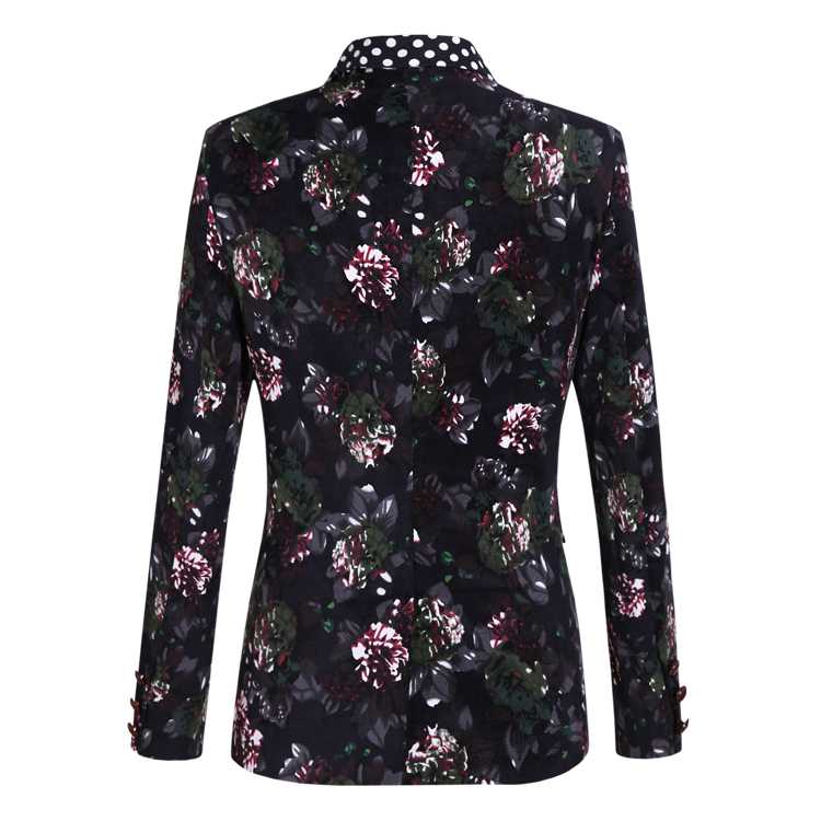Wholesale-Flower suit male plus size plus size blazer male autumn slim blazer men's clothing outerwear