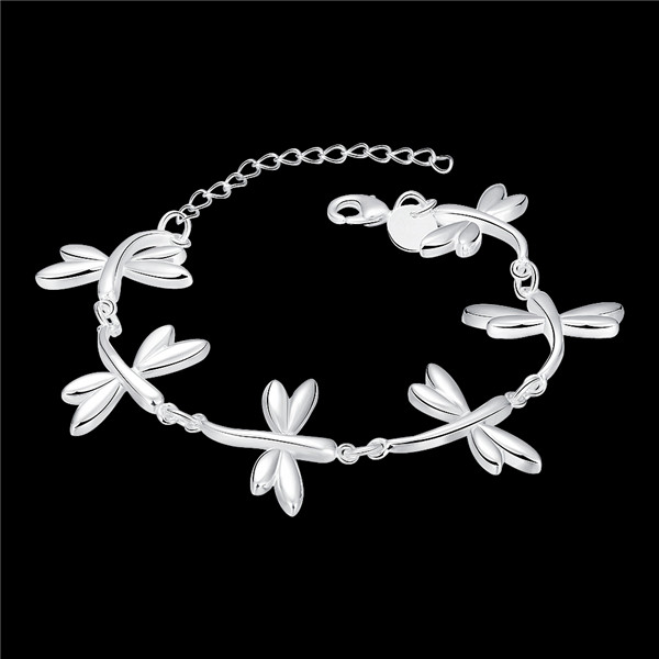 Hot sale christmas gift 925 silver Dragonfly Bracelet DFMCH411, Brand new fashion 925 sterling silver Chain link bracelets high grade