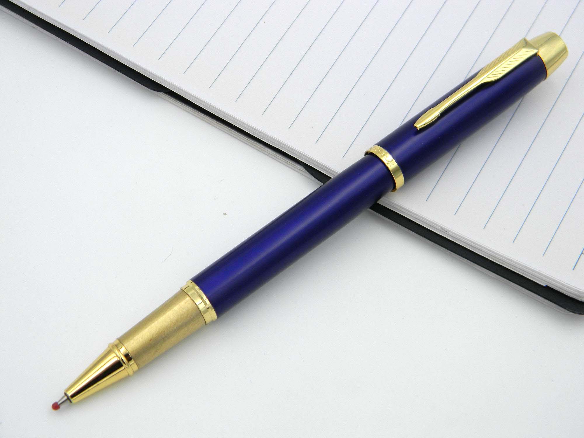 2pc Business Writing Parker IM Series Blue Golden Arrow Clip 0.5 mm Roller ball Pen от DHgate WW