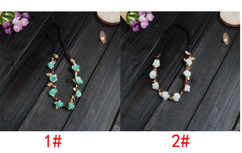 Children Hair Accessories Baby Golden Leaves Flower Headbands Kids Girls Hair Bands Woman Fashion Christmas Wreath Headwear 19Colors