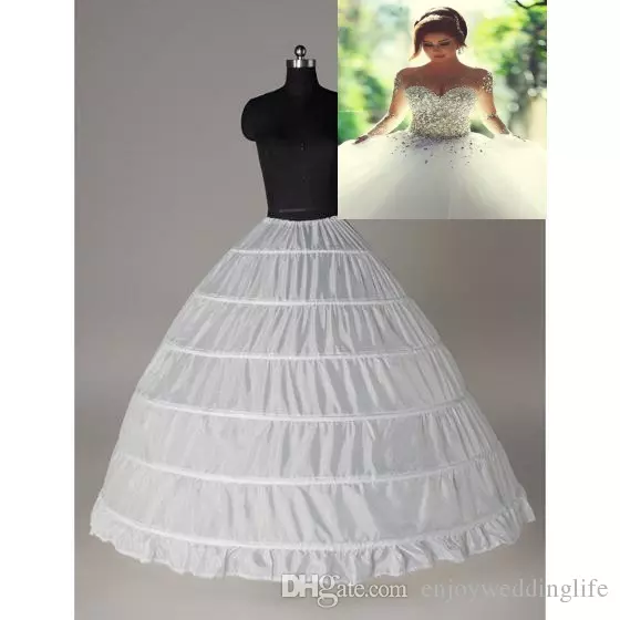 Super Cheap Ball Gown 6 Hoops Petticoat Wedding Slip Bridal Underskirt Layers Slip 6 Hoop Skirt For Quinceanera Dress, White
Super Cheap Ball Gown 6 Hoops Petticoat Wedding Slip Bridal Underskirt Layers Slip 6 Hoop Skirt For Quinceanera Dress, White