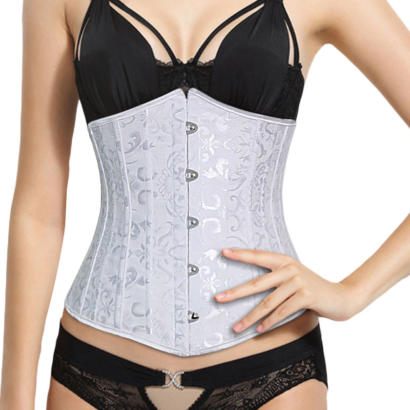 24 Steel Bones Sexy Control underbust Corsets & Bustiers Waist Cincher Corselet Body Shaper 9083