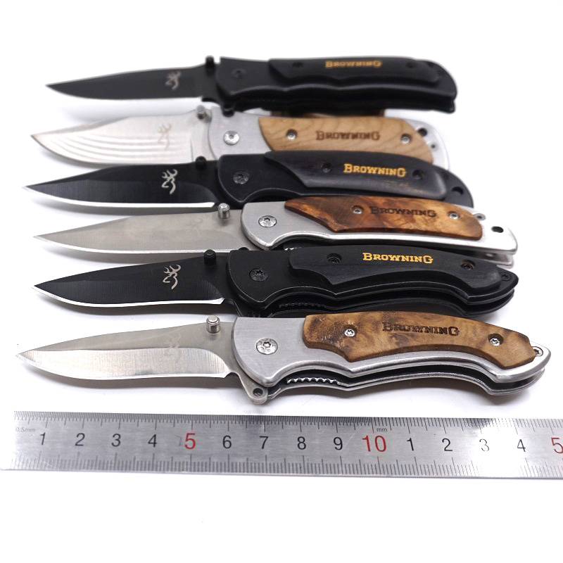 337/338/339 Small Brwoning Knives Folding Pocket Knife Combat Knife Outdoor Tactical Survival Knives Wooden Handle Quick-opening EDC Tools
337/338/339 Small Brwoning Knives Folding Pocket Knife Combat Knife Outdoor Tactical Survival Knives Wooden Handle Quick-opening EDC Tools