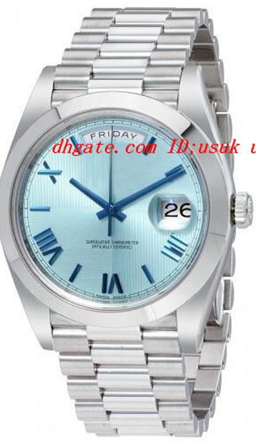 New Top Quality Luxury Watches Ice Blue Dial Platinum Automatic Mechanical Movement Men's Watch Men's Watch Wristwatches, Silver
New Top Quality Luxury Watches Ice Blue Dial Platinum Automatic Mechanical Movement Men's Watch Men's Watch Wristwatches, Silver