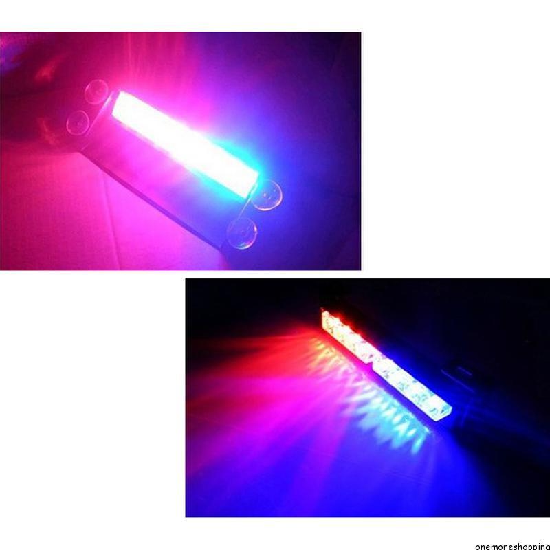 New Styling 8 LED RedBlue Police Strobe Flash Lights Dash Emergency Firemen 3 Flashing Auto Fog lamp Car Warning Light