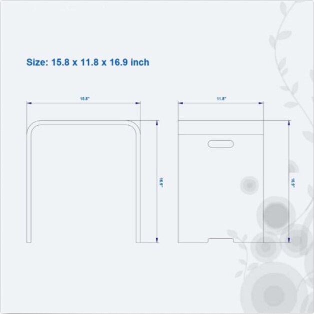 Solid Surface Stone Furniture Bench Stool Bathroom Cloakroom Steam Shower Seat Chair 16 x 12 inch SW113