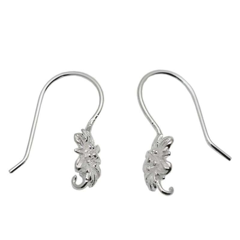 Beadsnice Handmade Sterling Silver Ear Wires Ear Hook Flower Earring Components DIY Jewelry Accessories ID 34938
