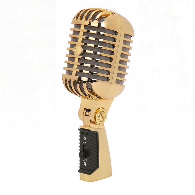 Professional New Top quality Rotating Vintage Microphone Classical Dynamic Microphones Retro Microfone for Broadcasting Vocal Co