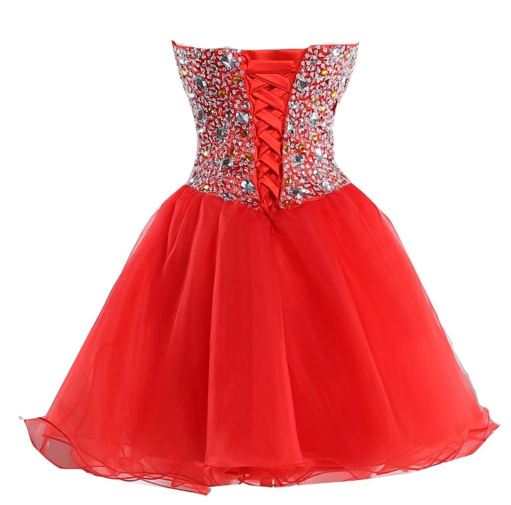 2021 Sexy Sweetheart Blue Back Short Homecoming Dresses Organza Beaded Crystal Lace Up Prom Cocktail Graduation Gown