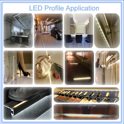 10 X 1M sets/lot T-shape led strip profile aluminum and large led aluminum profile for ceiling or recessed wall lighting