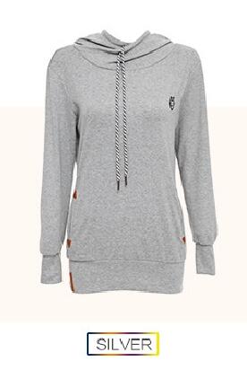 Women Hoodies Sweatshirt Casual Hooded Long Sleeve Pocket Design Embroidered Hoodie For Women Sudaderas Mujer