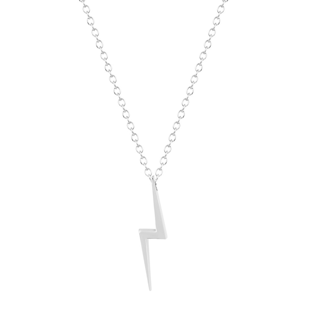 10PCS Cute Lighting Bolt Necklaces Harry Lighting Necklace Simple Storm Thunder Bolt Necklaces for Women Party Gift