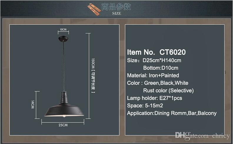 loft American style led industrial pendant lights vintage restaurant chandelier iron multi-colored painted E27 Edison bulb home lamp