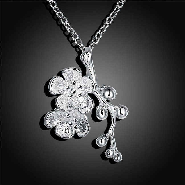 Brand new women's chrysanthemum shape Pendant Necklace sterling silver necklace STSN746,fashion 925 silver necklace factory direct sale