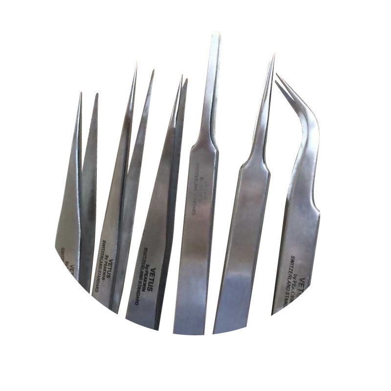 Stainless Steel Pair Eyelashes Extension Tool Of Tweezers Professional Makeup Kit Curved Straight Graft Tweezers Free Shipping