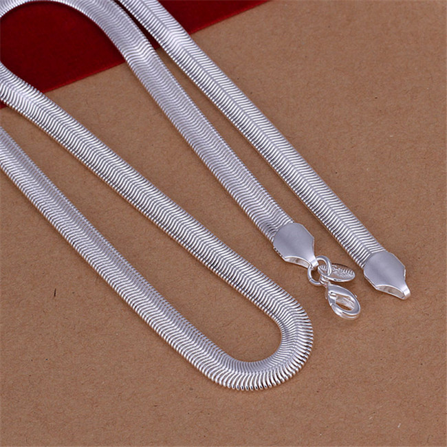 Best gift 6MM soft snake bone necklace sterling silver plate necklace STSN193, brand new fashion 925 silver Chains necklace factory