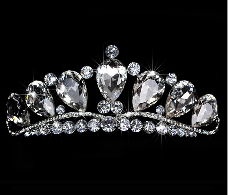 Bridal crowns necklace Headbands Hair Bands Headpieces Bridal tiaras Wedding Jewelries Accessories Silver Crystals Rhinestone Pearls HT0128