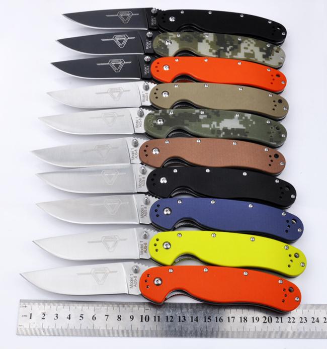 Promotion!!High quality Folding knife Ontario RAT Model 1 outdoor tactical knife AUS-8 blade G10 Handle survival Knives 10 color
Promotion!!High quality Folding knife Ontario RAT Model 1 outdoor tactical knife AUS-8 blade G10 Handle survival Knives 10 color