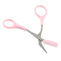 Girl Lady Eyebrow Trimmer Eyelash Thinning Shears Comb Eyelash Hair Clips Scissors Shaping Eyebrow Grooming Cosmetic Tool Pink XB1
