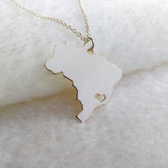 30PCS- South America Country Map Brazil Necklace Charm Brazilian Brasil Pride I Heart Love Sao Paulo City Necklaces for Souvenir Gift
30PCS- South America Country Map Brazil Necklace Charm Brazilian Brasil Pride I Heart Love Sao Paulo City Necklaces for Souvenir Gift