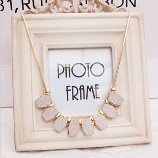 Wholesale-Vintage Grind Arenaceous Crystal Collarbone Choker Statement Geometry Necklace Fashion Jewelry For Women
