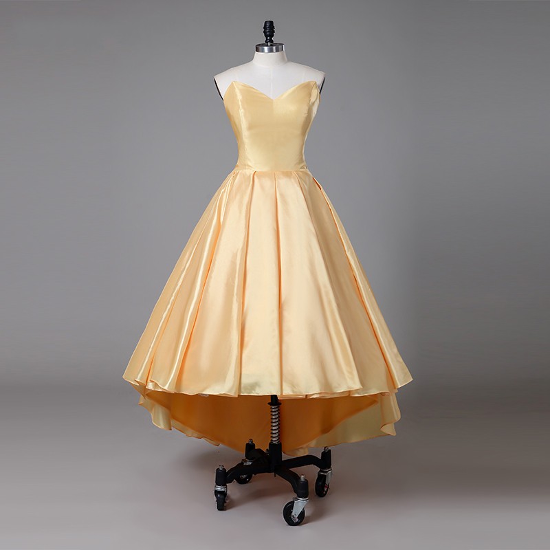 Simple Yellow Real Photo High Low Graduation Dresses Sweetheart Ruched Satin Short Front Long Back Cheap Prom Homecoming Dress Gowns, Black
Simple Yellow Real Photo High Low Graduation Dresses Sweetheart Ruched Satin Short Front Long Back Cheap Prom Homecoming Dress Gowns, Black