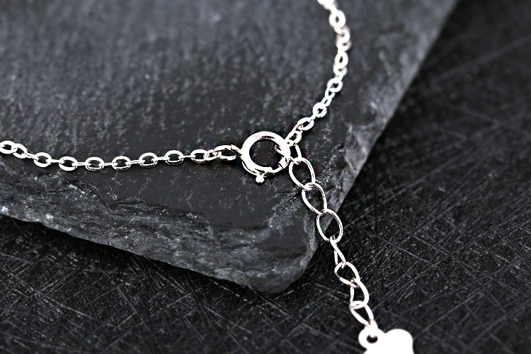 Real Sterling Silver 925 Plated White Gold Semi Mount Women Bracelet Chain Semi Mount for pearl or Round Bead Fine Jewelry Setting