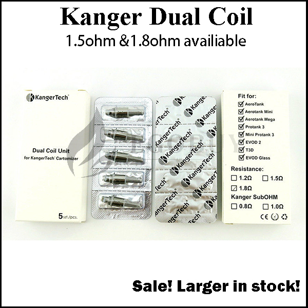 Genuine Kanger Dual Coils bdc coil for Kangertech Protank 3 Mini Aerotank genitank Mega EVOD glass T3D Atomizer topevod 100% Original
Genuine Kanger Dual Coils bdc coil for Kangertech Protank 3 Mini Aerotank genitank Mega EVOD glass T3D Atomizer topevod 100% Original