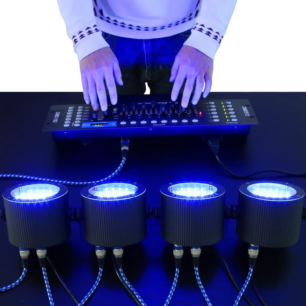 Portable 86 RGB LED Stage Lights Par Party Show DMX-512 Lighting effect Disco Spotlight Projector for Wedding Party Bar Club DJ