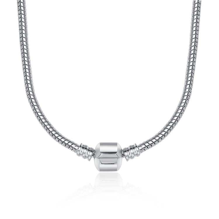 45cm 4 styles 925 Silver Plated Necklace Snake Chain with Clasp Fit European Beads Pandora Necklace With Logo DIY
45cm 4 styles 925 Silver Plated Necklace Snake Chain with Clasp Fit European Beads Pandora Necklace With Logo DIY