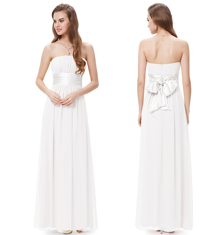 new stock sexy long chiffon formal prom dresses bow beads pleats floorlength evening bridemaid party gowns