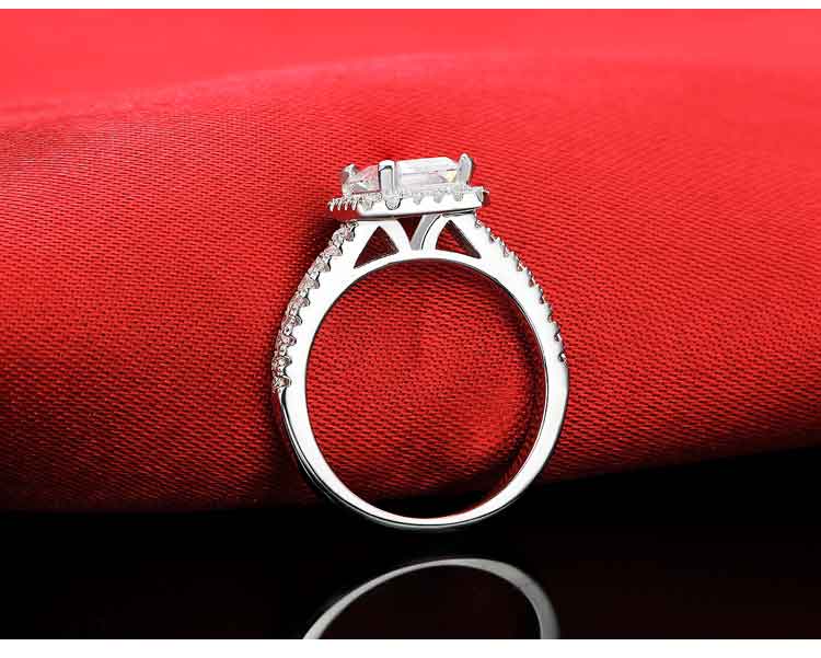 Fashion girl 925 Silver wedding Rings Cut Engagement Ring for Women Wedding Jewelry aneis wholesale free shipping