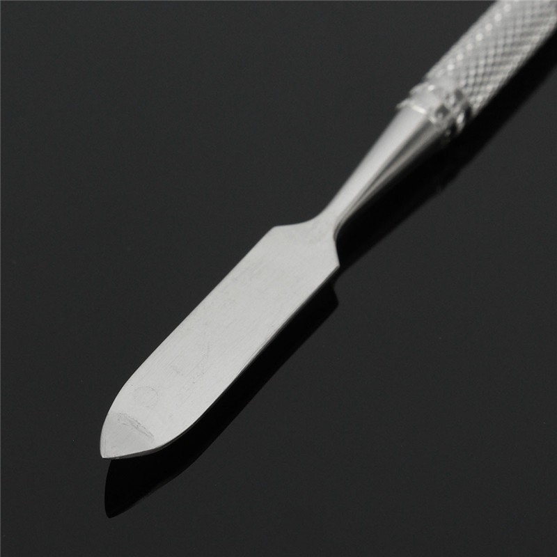 Wholesale-Makeup Artist Palette Cosmetic Stainless Steel Mixing Spatula Palette Makeup Tool Kit Five-hole Shape Pro High Quality Set