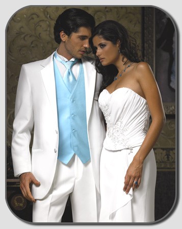 New Design White Groom Tuxedos Groomsmen Best Man Suits Mens Wedding Blazer Suits (Jacket+Pants+Vest+Tie) NO:539