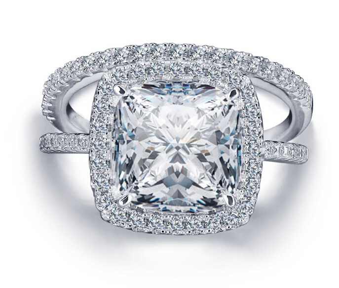 Designer Victoria Wieck Cushion-cut Women Fashion Jewelry 10kt White Gold Filled Simulated Topaz Simulated Diamond Wedding Bridal Ring Set Size 5-11
