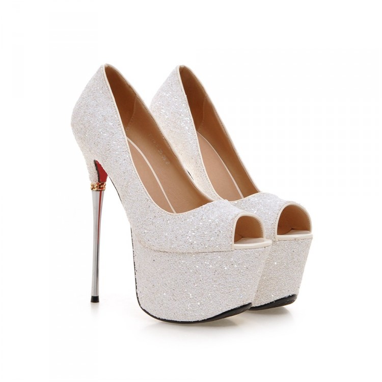 2016 Sequins Ladies Sexy High Heels Platform Shoes Plus Size 32-43 Size Wedding Dress Shoes 16CM Sexy Peep Toe Nightclub Party Shoes, Black
2016 Sequins Ladies Sexy High Heels Platform Shoes Plus Size 32-43 Size Wedding Dress Shoes 16CM Sexy Peep Toe Nightclub Party Shoes, Black