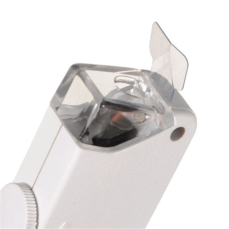 Wholesale-High Quality Mini Handheld 160X - 200X Zoom LED Lighted For Pocket Microscope Loupe Magnifying New Arrival