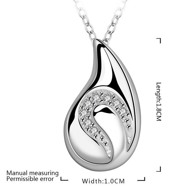 High grade horse's hoof Pendant Necklace white gemstone sterling silver necklace STSN684,fashion 925 silver necklace factory direct sale