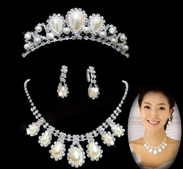 Rhinestone Pearls Crowns Jewelries Cheap Bridal Tiaras Wedding Party Bridesmaid Hair Accessories Headpieces Hair Band For Brides HT144