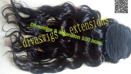 Remy hair horse ponytail human hair clip in body wave brown human hair pony tail extension #1b pony tail Hairpiece