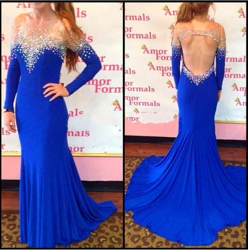 2016 Mermaid Celebrity Red Carpet Evening Dress Sexy Open Back Beading Formal Prom Dresses Gowns For Women Wear With Long Sleeves, Gray
2016 Mermaid Celebrity Red Carpet Evening Dress Sexy Open Back Beading Formal Prom Dresses Gowns For Women Wear With Long Sleeves, Gray