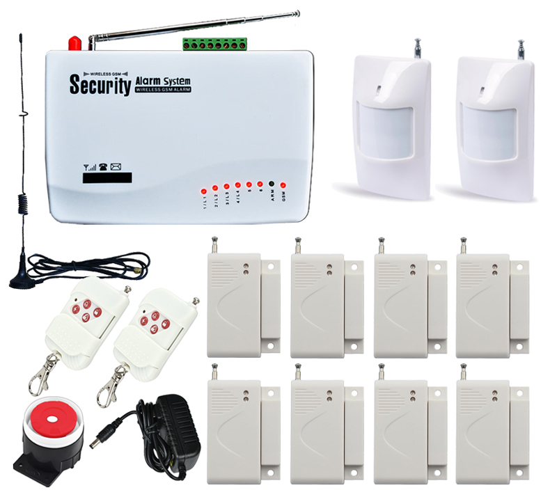 Wireless Home Security Burglar GSM Alarm System Auto Dialer SMS SIM Call (Built-in battery) Dual Antenna 8x Window Alarm 2x Infrared Alarm
Wireless Home Security Burglar GSM Alarm System Auto Dialer SMS SIM Call (Built-in battery) Dual Antenna 8x Window Alarm 2x Infrared Alarm