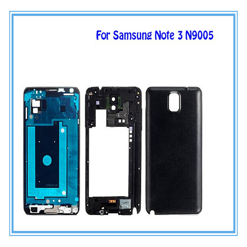

New Replacements Full Housing Cover Case for Samsung Galaxy Note 3 III SM-N900 SM-N9005 Middle frame Bezel with Side Buttons + Home Buttons