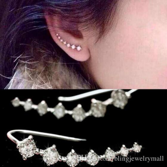 Gold/Silver Color Ear Climber Paved Seven Zircon CZ Stones Meteor Star Stud Earrings For Women Girls Jewelry
Gold/Silver Color Ear Climber Paved Seven Zircon CZ Stones Meteor Star Stud Earrings For Women Girls Jewelry